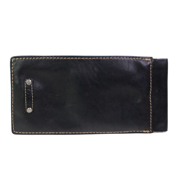 Fossil BLACK GENUINE LEATHER GLASSES SUNGLASSES CASE Sz 7"x3.5" - Picture 2 of 9